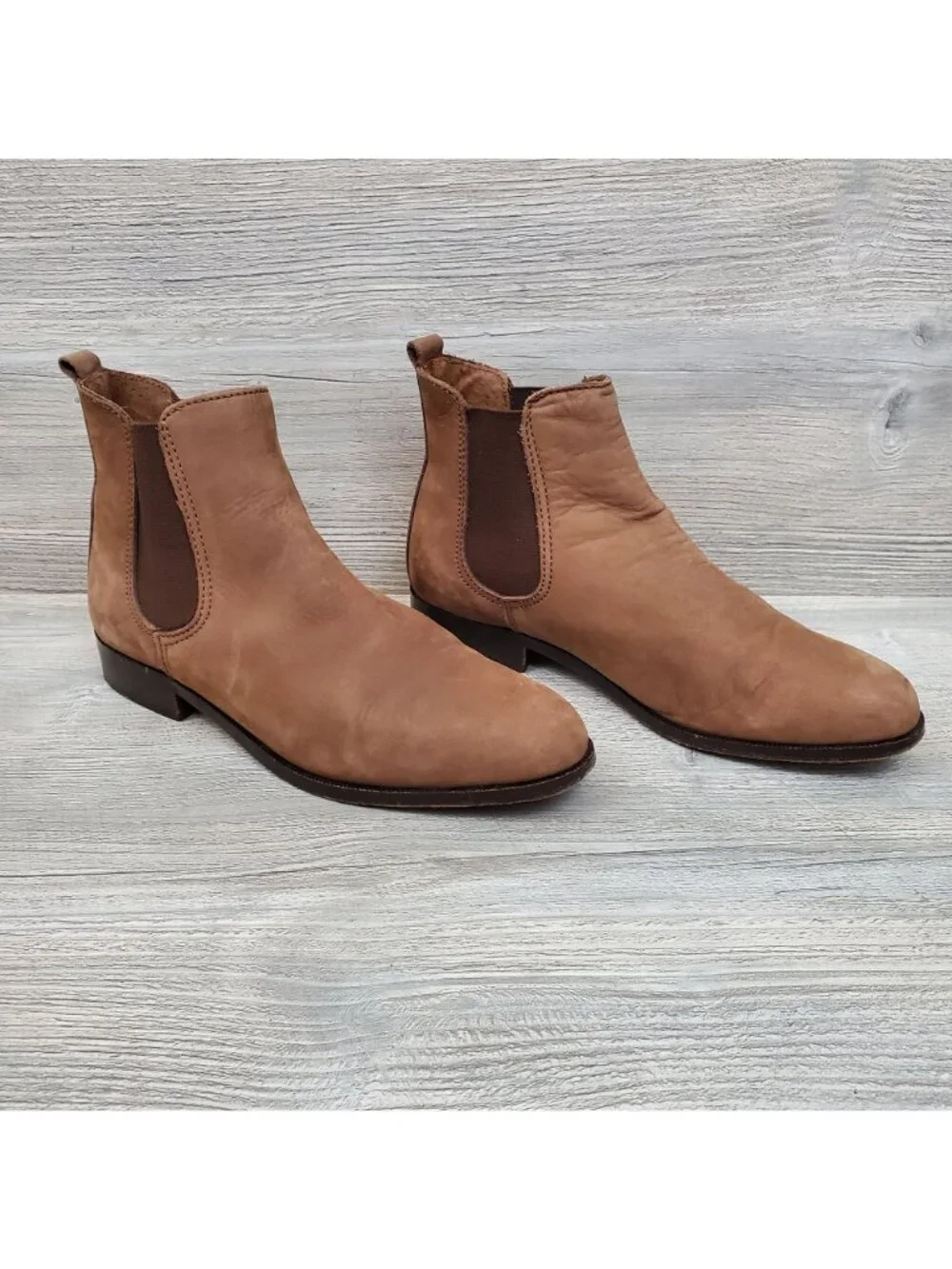Vintage Laura Ashley Chelsea boots, light brown